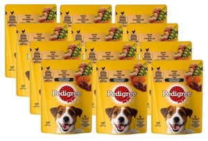 Pedigree Hundenassfutter für Erwachsene mit Huhn & Gemüse in Sauce 12X100g -2% RABATT AUF DAS SET