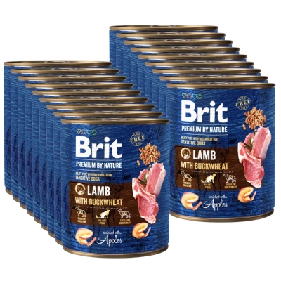 Brit Premium By Nature Lamb With Buckwheat 18x800g