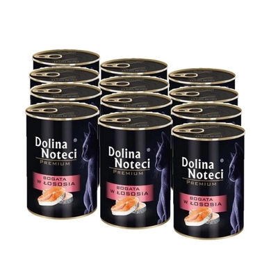 Dolina Noteci Premium Für Katze - Reich an Lachs 12x400g