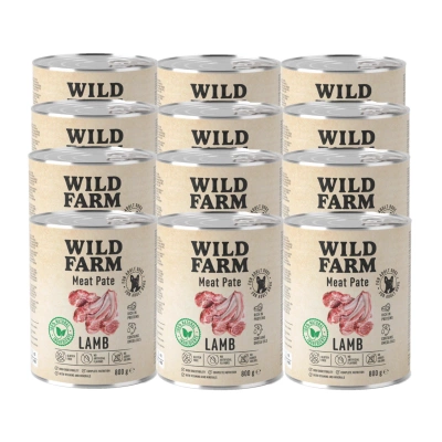WILD FARM Pastete Lamm 12x800g glutenfreies Hundefutter
