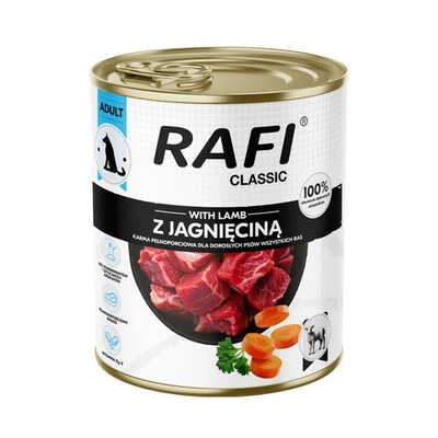 DOLINA NOTECI Rafi Classic Nassfutter für Hunde mit Lamm 800 g