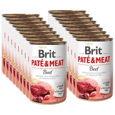 Brit Pate & Meat mit Rindfleisch 18x400g