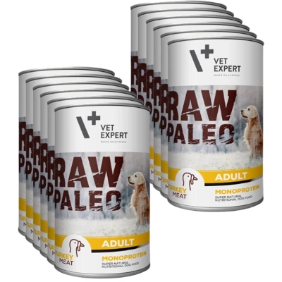 VETEXPERT Rohes Paleo Truthahn für Erwachsene 12x400g
