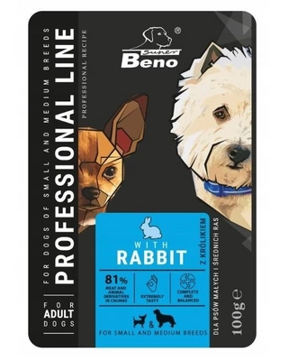 SUPER BENO Adult klein und mittel Beutel mit Kaninchen 100g