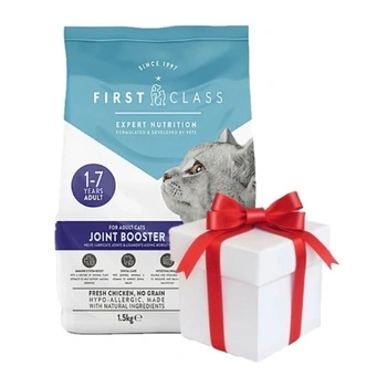First Class Joint Booster 1,5 kg – Trockenfutter für Katzen, Monoprotein, Hühnergeschmack + Überraschung für die Katze GRATIS!
