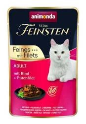 ANIMONDA Vom Feinsten Adult Beef and Turkey Filet Sachet 85g
