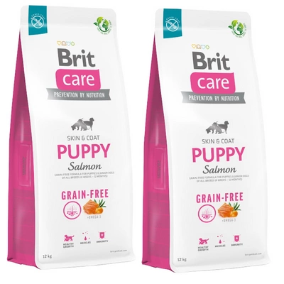 BRIT CARE Hund Getreidefrei Welpe Lachs 2x12kg - 3% Rabatt auf ein Paket