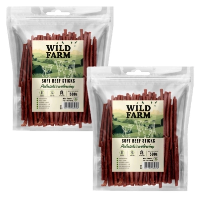 WILD FARM Rindersticks 2x500g Hundeleckerli