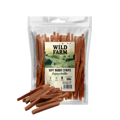 WILD FARM Kaninchenstreifen 500g Hundeleckerli