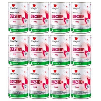 Disgual Nassfutter für Hunde, Veterinärmedizin, Verdauung, Kaninchen (ausgewachsen), 12x400 g