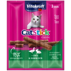 Vitakraft Cat Stick Mini Kabanosy Kaninchen & Ente 3x18g