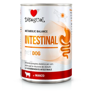 Disgual Nassfutter für Hunde, Veterinär, Darminhalt, Rindfleisch (ausgewachsen), 400 g