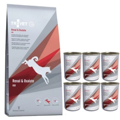 TROVET RID Renal & Oxalate (für Hunde) 12.5kg + RID Renal & Oxalate 6x400g