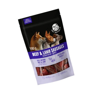 PetRepublic Rind- und Lammfleisch Wurst Leckerli für Hunde 100g