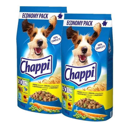 CHAPPI 2x9 kg – Trockenfutter für Hunde mit Geflügel und Gemüse
