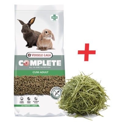 VERSELE-LAGA Cuni Adult Complete 8kg Kaninchenfutter + Kleines Wiesenheu 400g GRATIS!