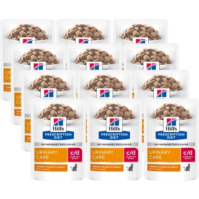 HILL'S PD Prescription Diet Feline c/d Urinary Stress Chicken 12x85g Beutel