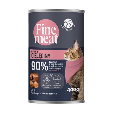 PetRepublic Fine Meat Kalbfleischschale 400g für Katzen