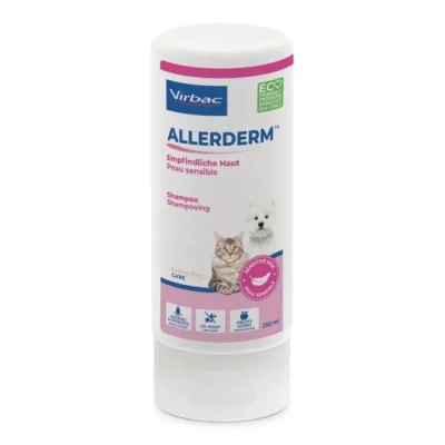 Virbac Allerderm Shampoo für empfindliche Haut von Hunden und Katzen 250 ml